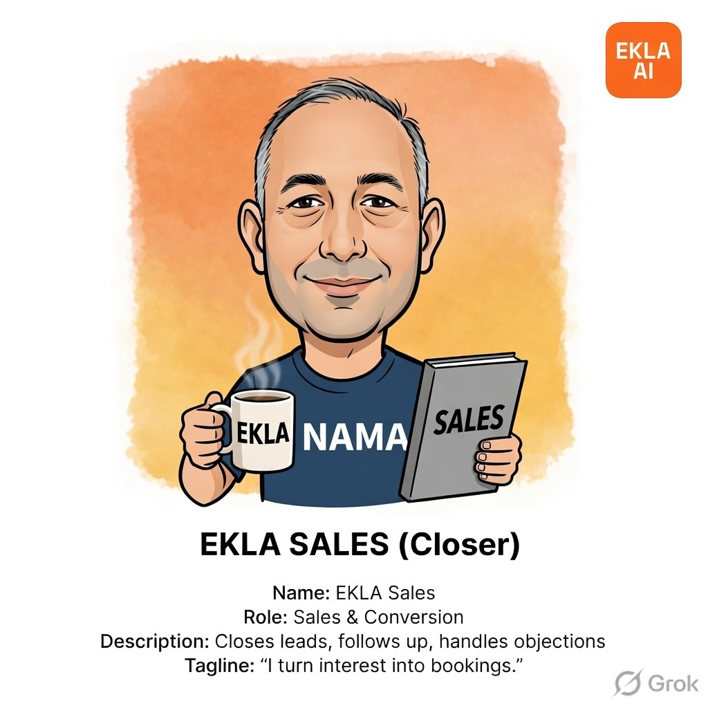 EKLA Sales — the Closer